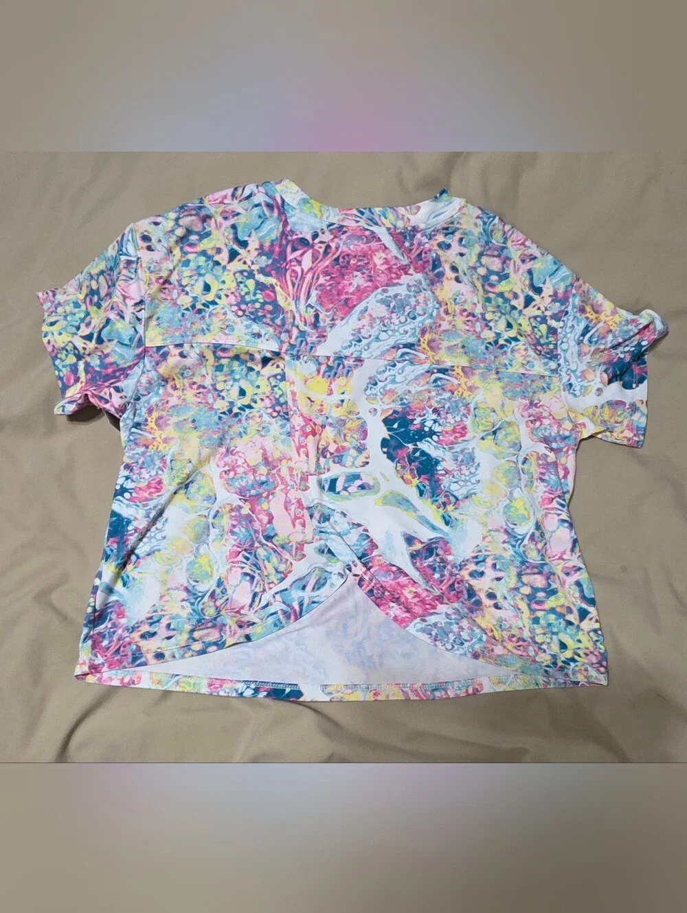 💢4For$20 tek gear Multicolor Short Sleeve Tee Cropped Girls XXL Women's Med